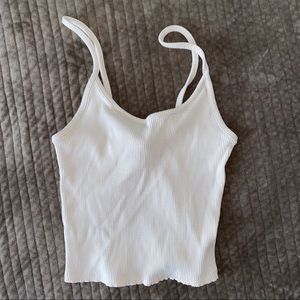 Ribbed crop tank top